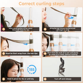 Adjustable heat settings on the OKWRAP styler for versatile styling
