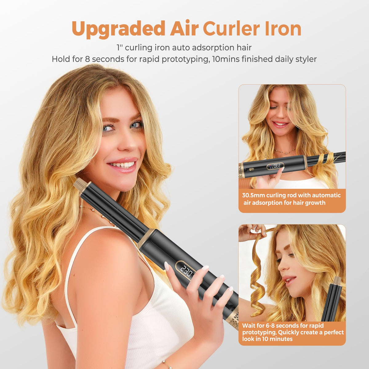 OKWRAP auto-wrap curler duo for hands-free curling and volume