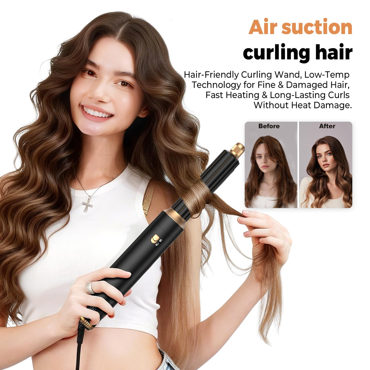 OKWRAP detachable blow-dry brush ready for quick, smooth drying.