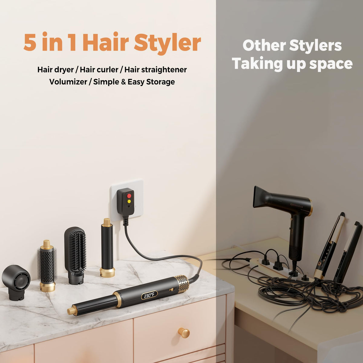 OKWRAP detachable curler heads for versatile directions