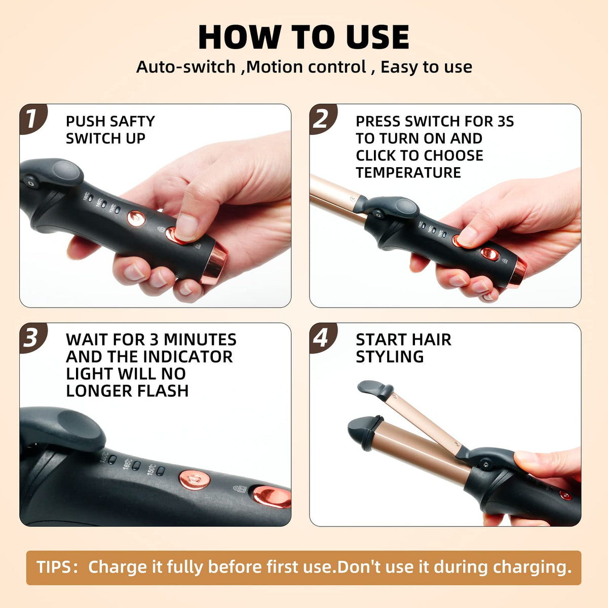 OKWRAP dual-function curler and straightener for versatile looks.