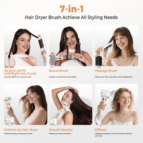 OKWRAP hair dryer brush with diffuser for even drying
