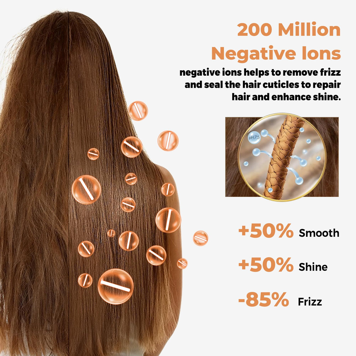 OKWRAP hair-dryer-brush in use delivering a smooth finish.