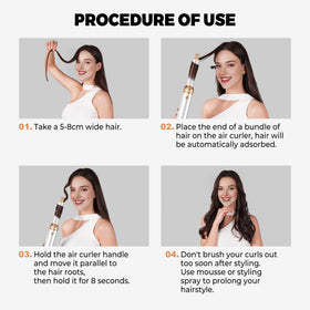 OKWRAP negative ion emission view highlighting frizz reduction and shine