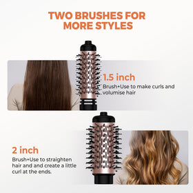 OKWRAP rotating brush 360deg promotes even heat for a smooth blowout.