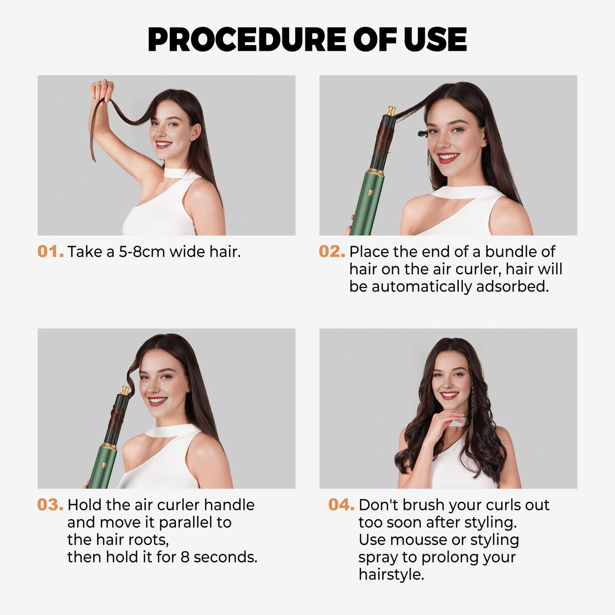 OKWRAP straightening brush smoothing hair for sleek results