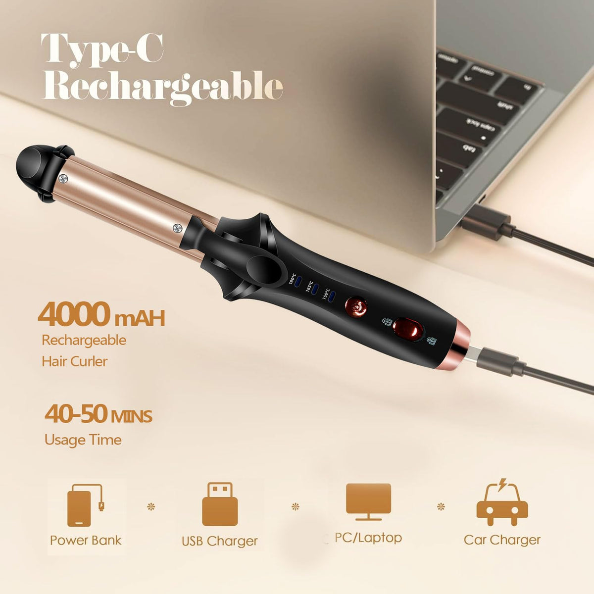OKWRAP three temperature settings for versatile styling on different hair textures.