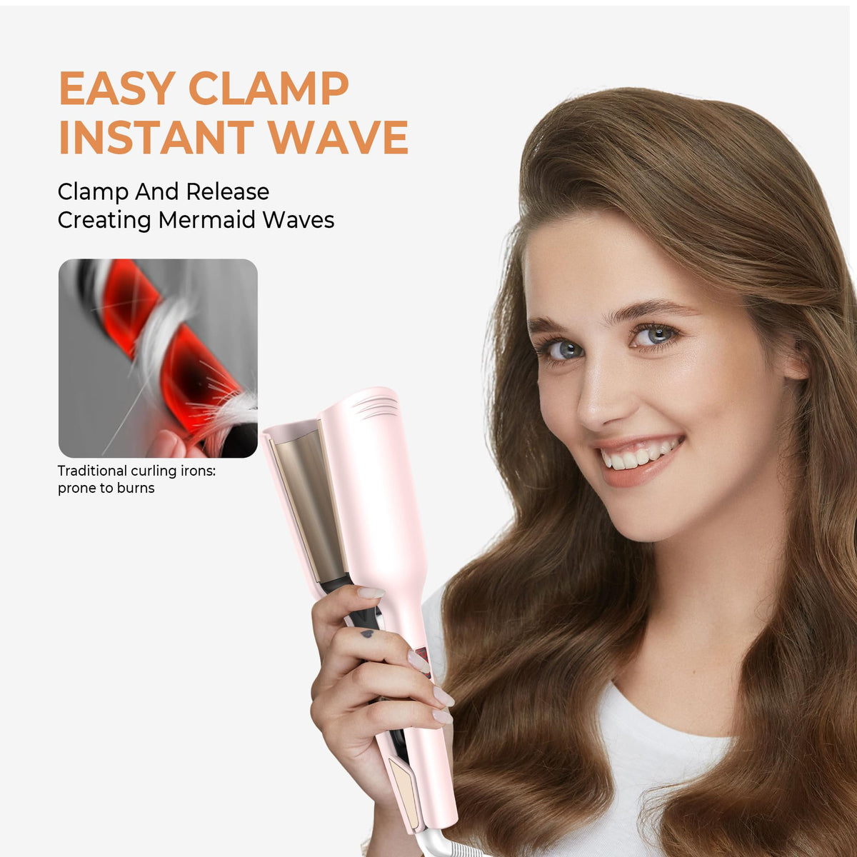 OKWRAP voluminous waves pink delivers fuller, luxe texture.