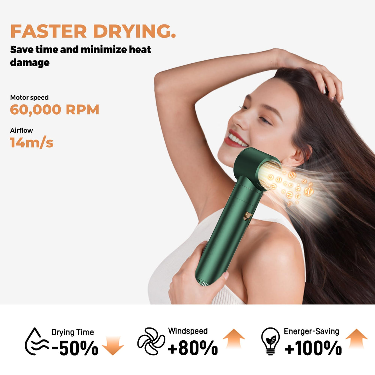 OKWRAP straightening brush smooths strands with gentle heat.
