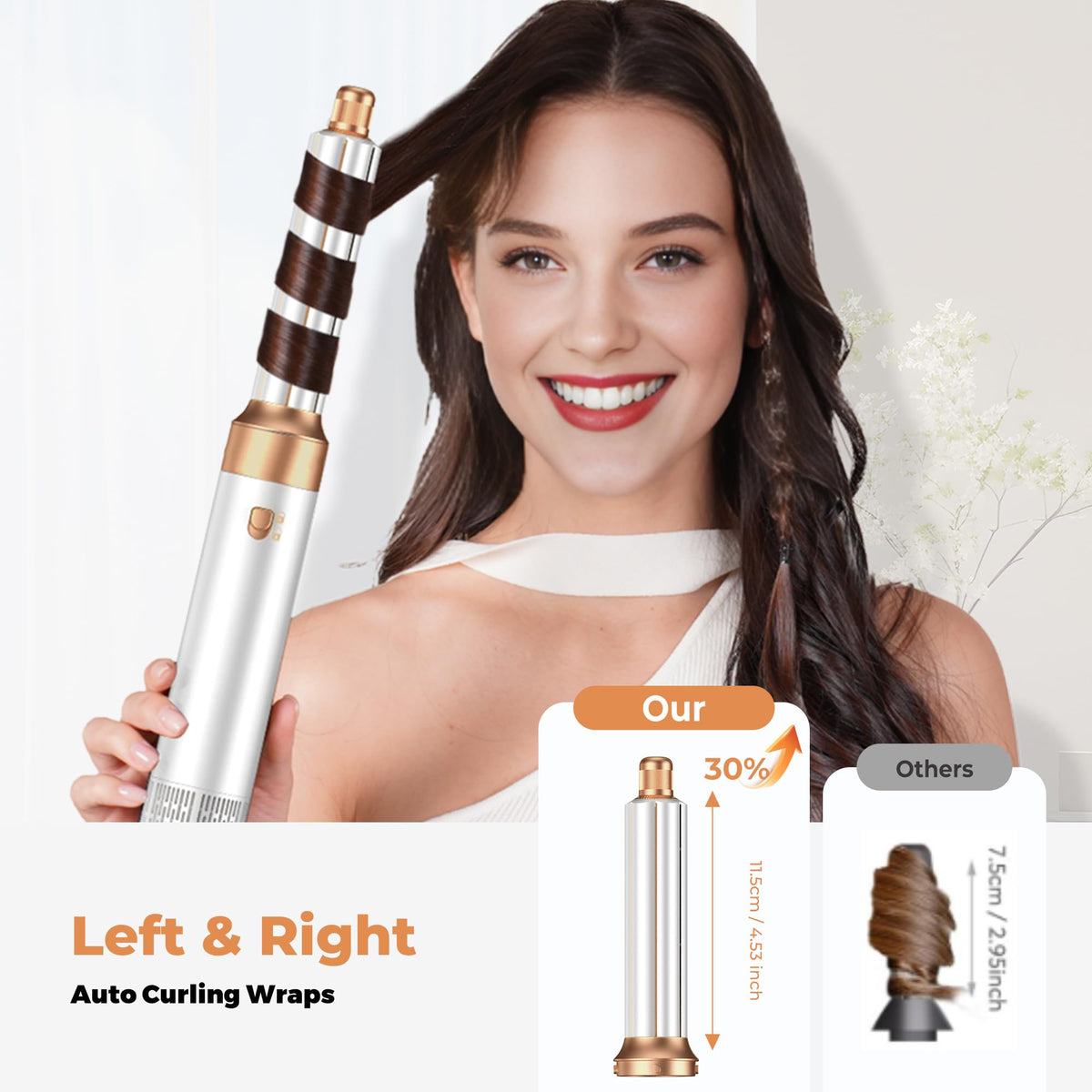OKWRAP volumizing hot air brush delivering lift and shine