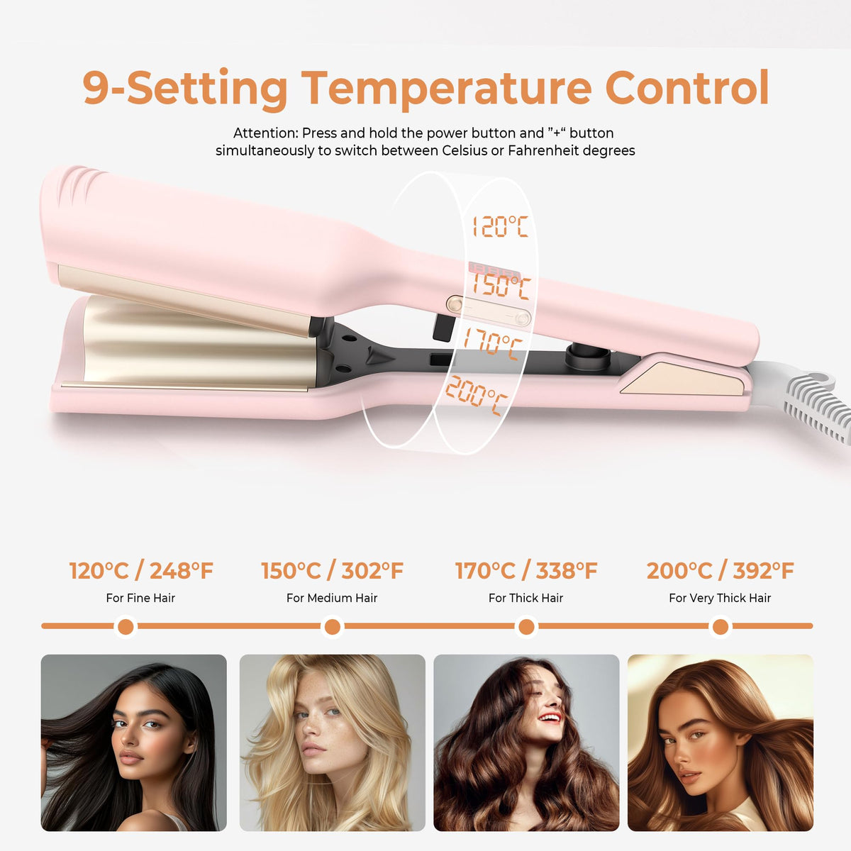 OKWRAP Waver in use creating beachy waves for fast styling