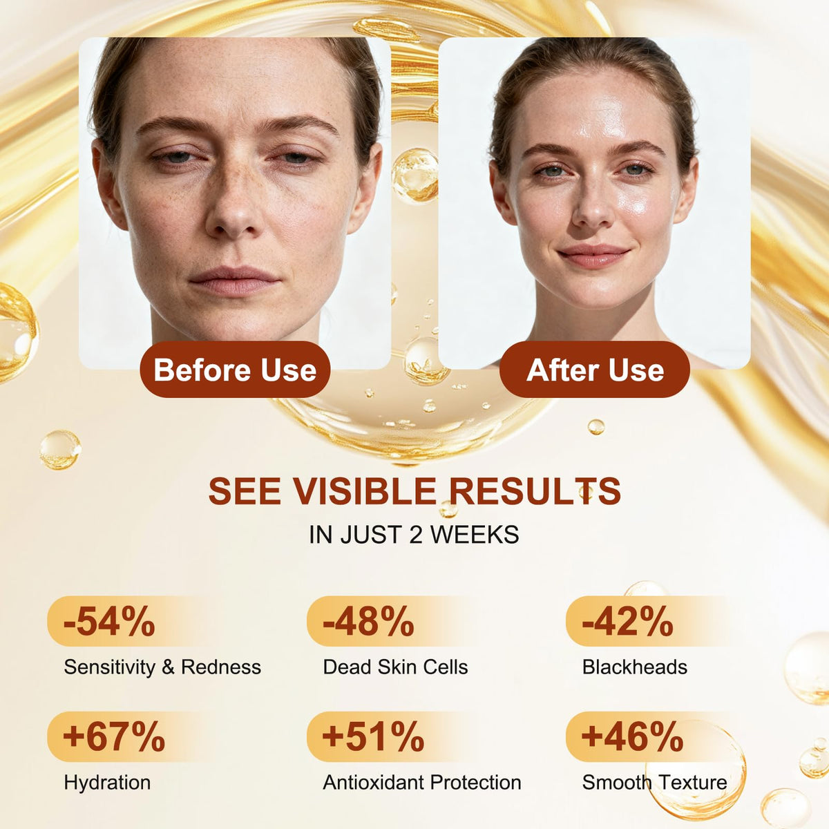OLACLUK Black Rice Ampoule application purifies pores while balancing shine.