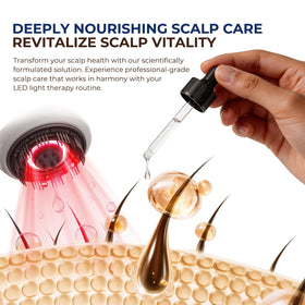 OLACLUK Exosome copper-tripeptide formulation close-up highlighting nourishing follicles and scalp health.