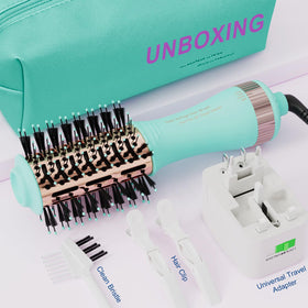 Olaermoso oval barrel styling supports smoothing and quick drying