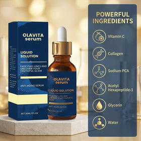 Olavita Liquid Solution Serum 2-pack presentation emphasizes value