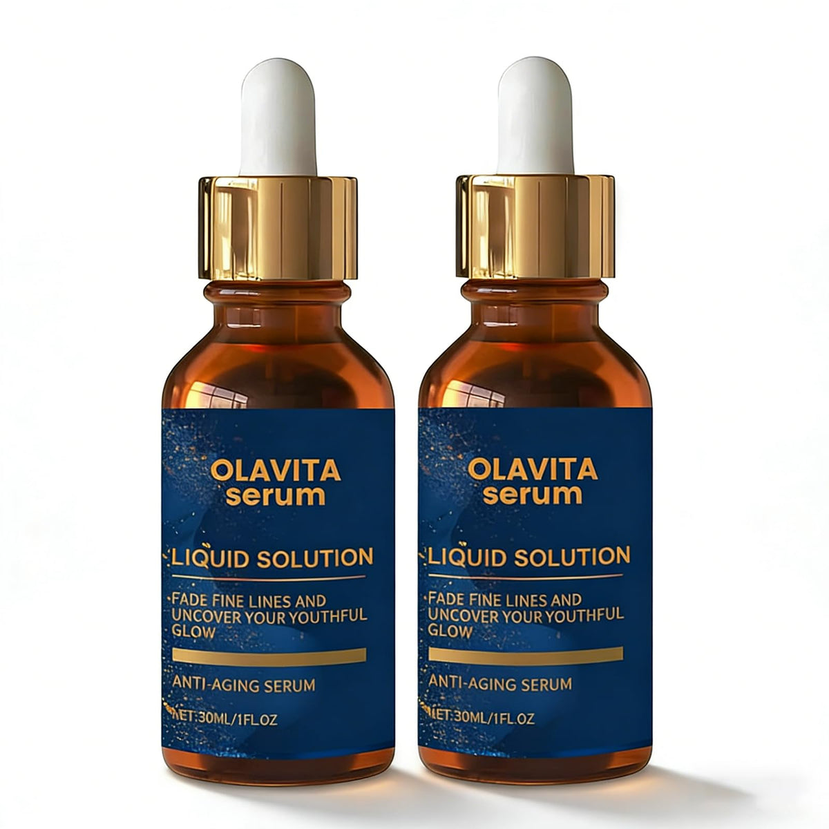 Olavita Liquid Solution Serum bottle with pump for easy daily hydration