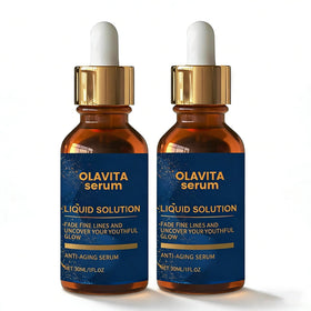 Olavita Liquid Solution Serum bottle with pump for easy daily hydration