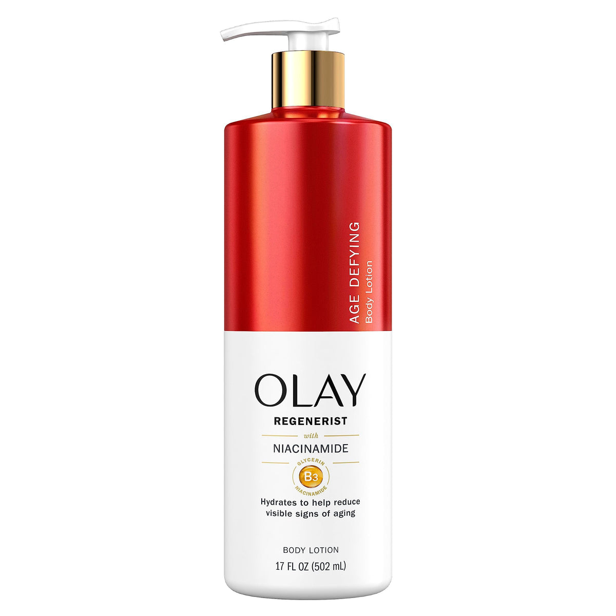 Close-up of Olay lotion texture highlighting fast-absorbing finish.
