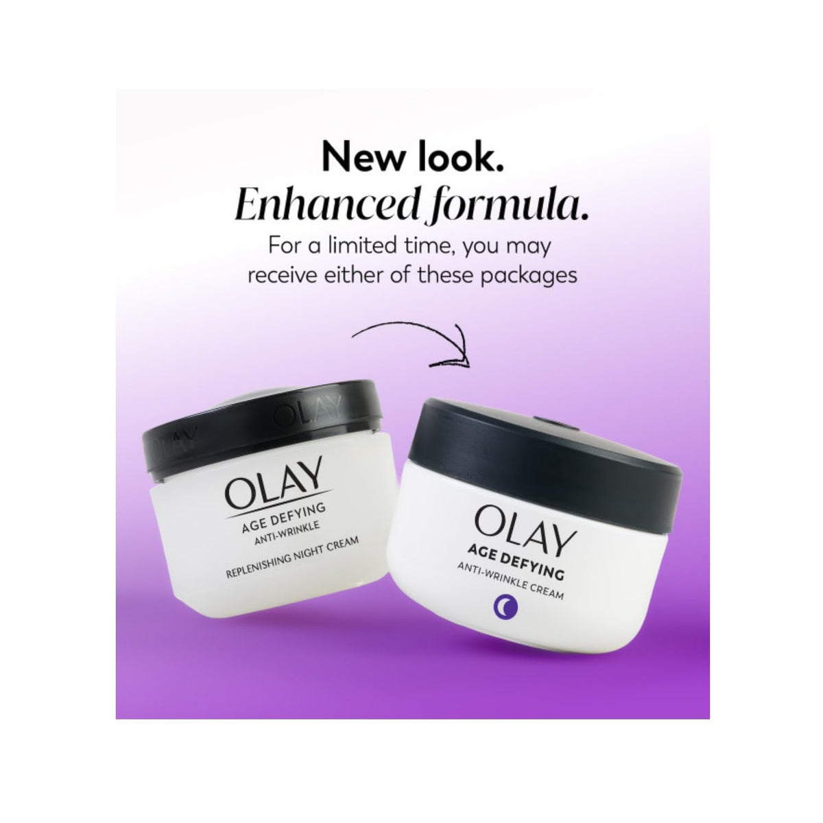 Soft, oil-free application of Olay Night Cream on skin.
