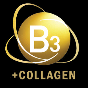 Olay collagen-infused lotion visual highlights plumping moisture and smoother skin