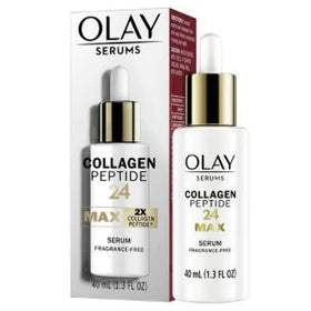 OLAY Collagen Peptide MAX serum texture appears light and quick-absorbing