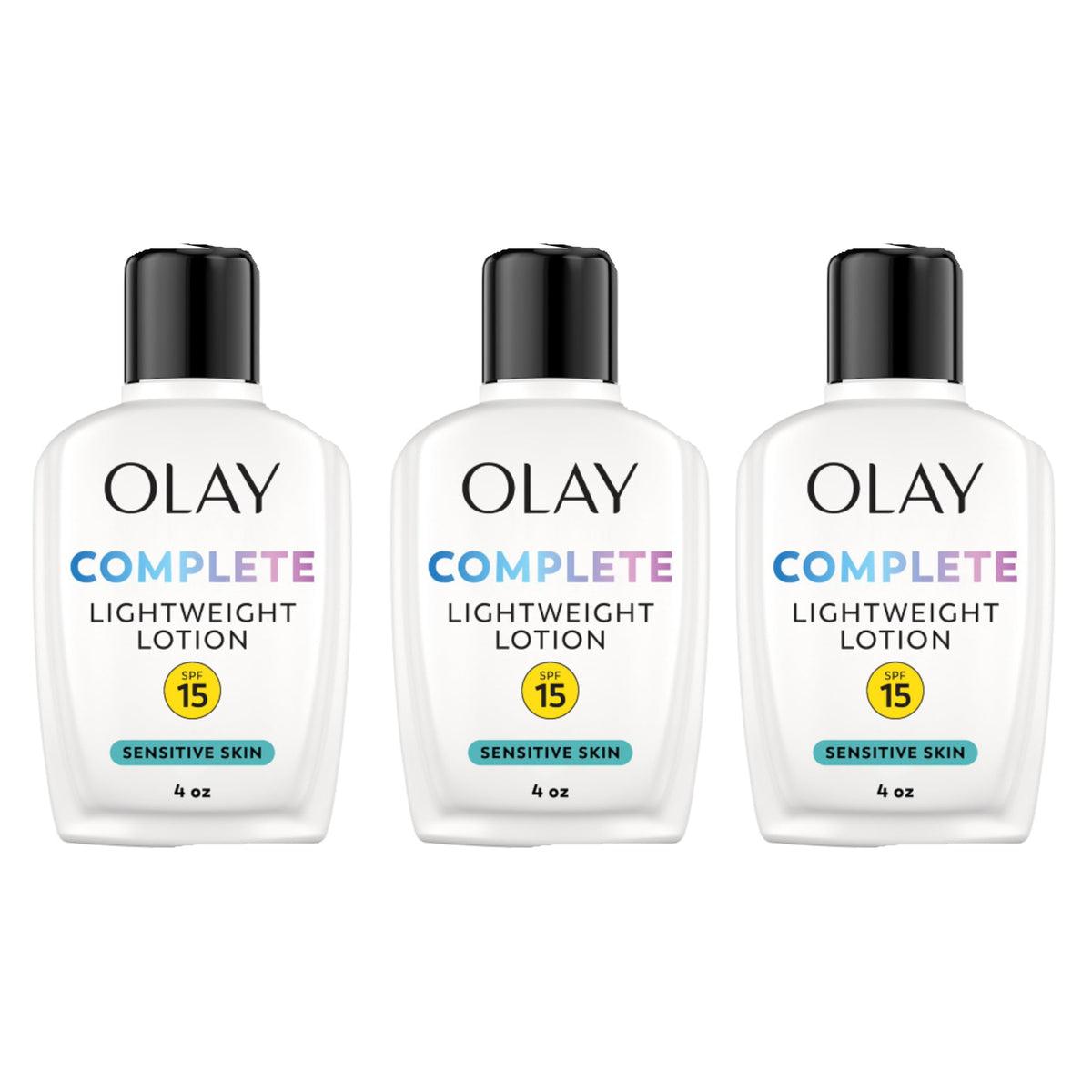 Olay Complete SPF15 sensitive cream closeup highlights gentle daily protection.