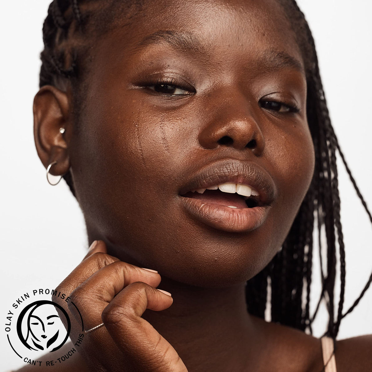 Olay Eyes product close-up highlighting shea butter conditioning