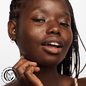 Olay Eyes product close-up highlighting shea butter conditioning