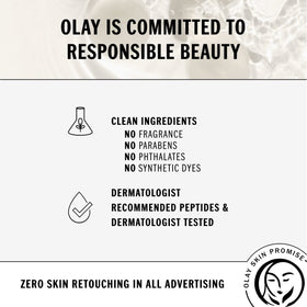 Olay Eyes vitamin B3 and peptides visible in premium eye care formula
