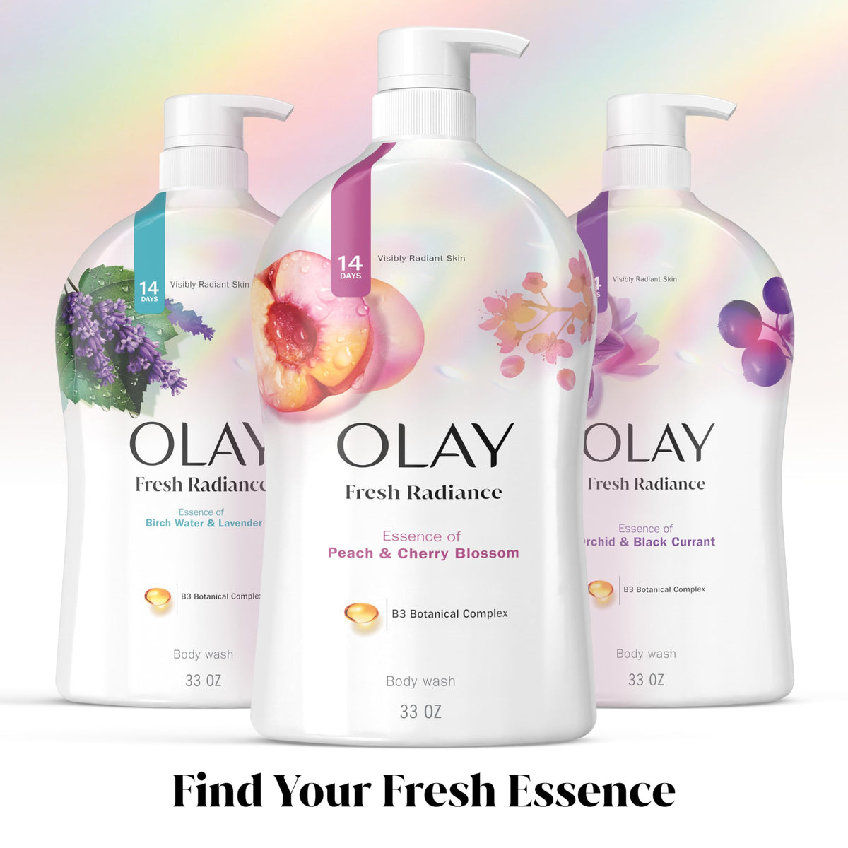 Olay Fresh Outlast bathroom scene showing the bottle on shelf.