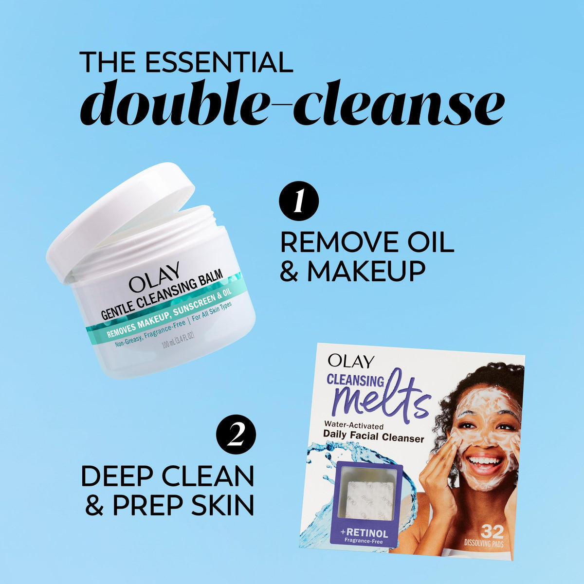 Olay Gentle Cleansing Balm fragrance-free label closeup.