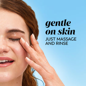 Olay Gentle Cleansing Balm being massaged into the skin for cleansing.