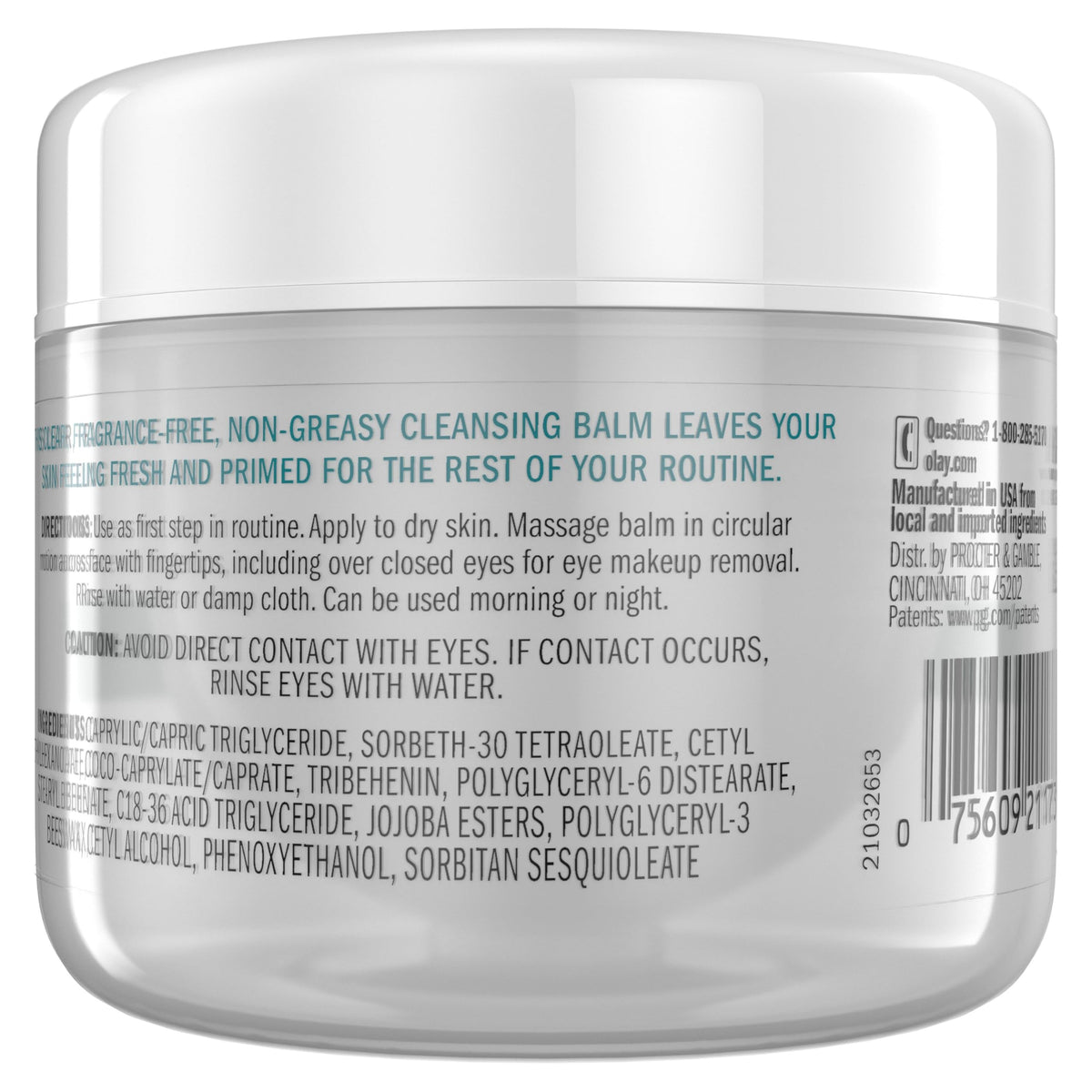 Olay Gentle Cleansing Balm routine shot with cleanser and moisturizer.