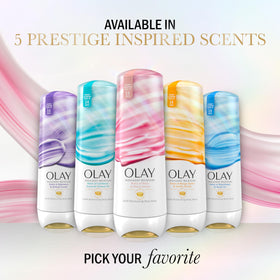 Olay Indulgent Moisture Body Wash delivers 24-hour moisture on wet skin.