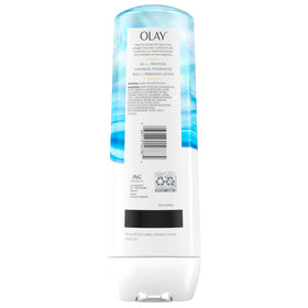After-shower routine showing applying lotion with Olay Indulgent Moisture Body Wash.