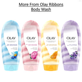 Olay Moisture Ribbons Plus after-use softness with lingering smoothness.