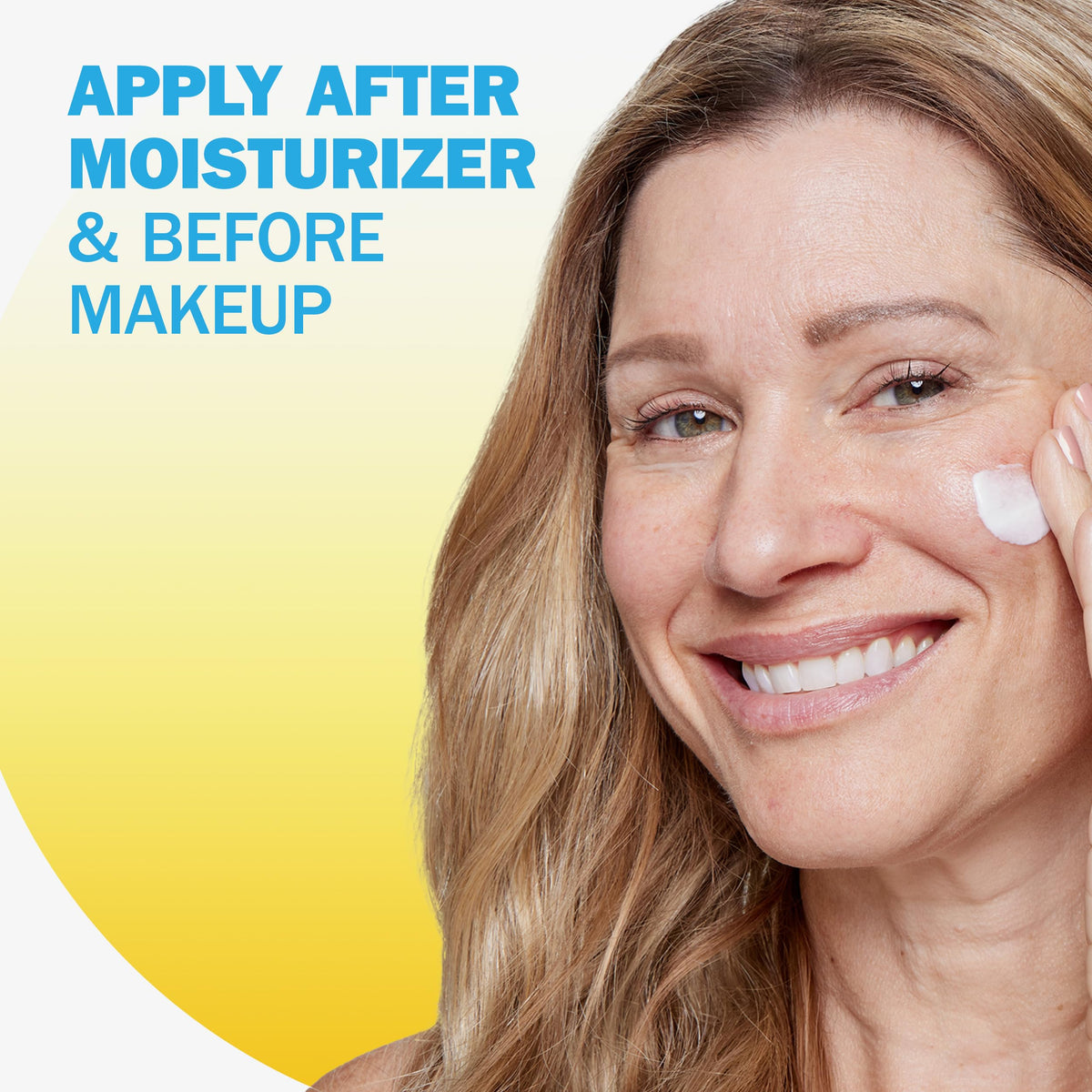 Olay Prime and Protect SPF 35 being applied as water resistant base during activities