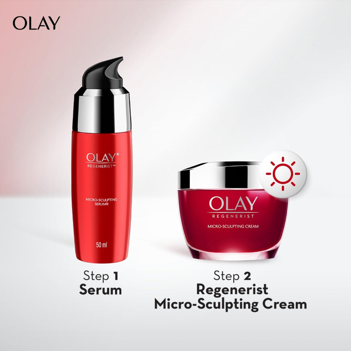 Olay Regenerist after-use glow hints at refreshed hydrated skin.