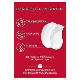 Olay Regenerist Collagen Peptide 24 routine shot demonstrates morning and night use