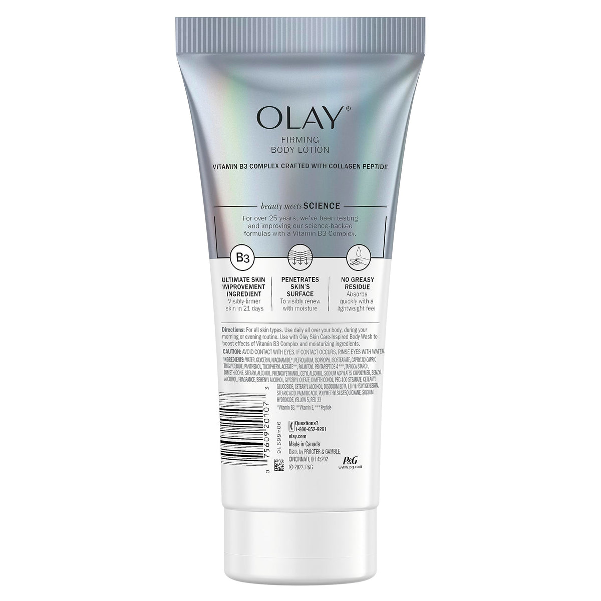 Olay skin-tightening appearance suggests visible smoothing over time