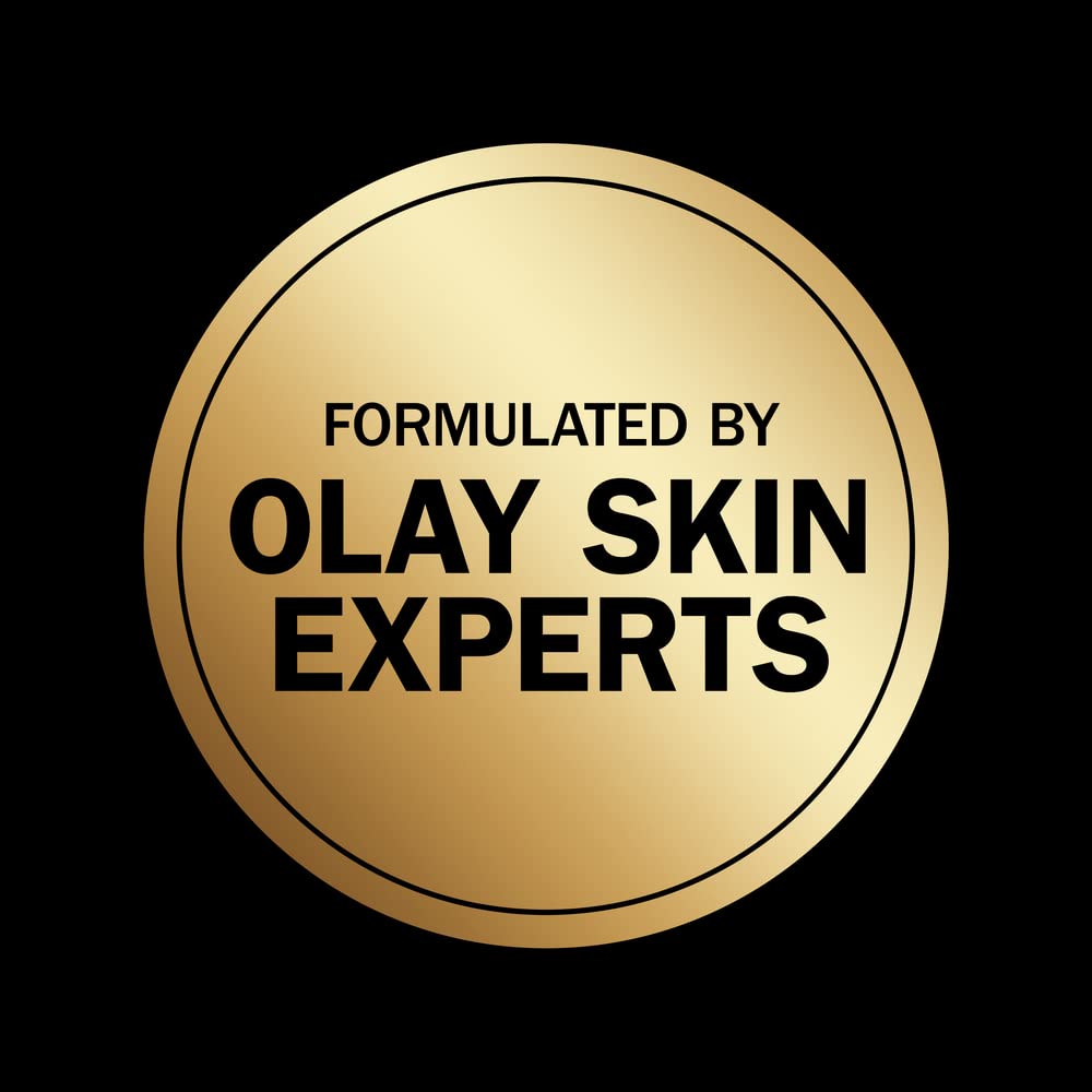 Olay smoothing lotion pump close-up showcasing Retinol and Vitamin B3 ingredients.