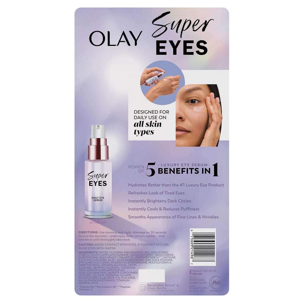 Close up of the lightweight serum texture for daily use.