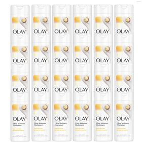 Olay Ultra Moisture bottle pour shows rich lather for lasting hydration.