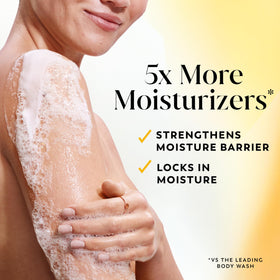 Olay Ultra Moisture foam lather demonstrates gentle cleansing and softness.