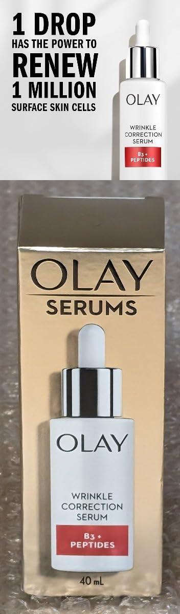 Olay wrinkle correction serum with B3 and peptides for visibly smoother, firmer skin
