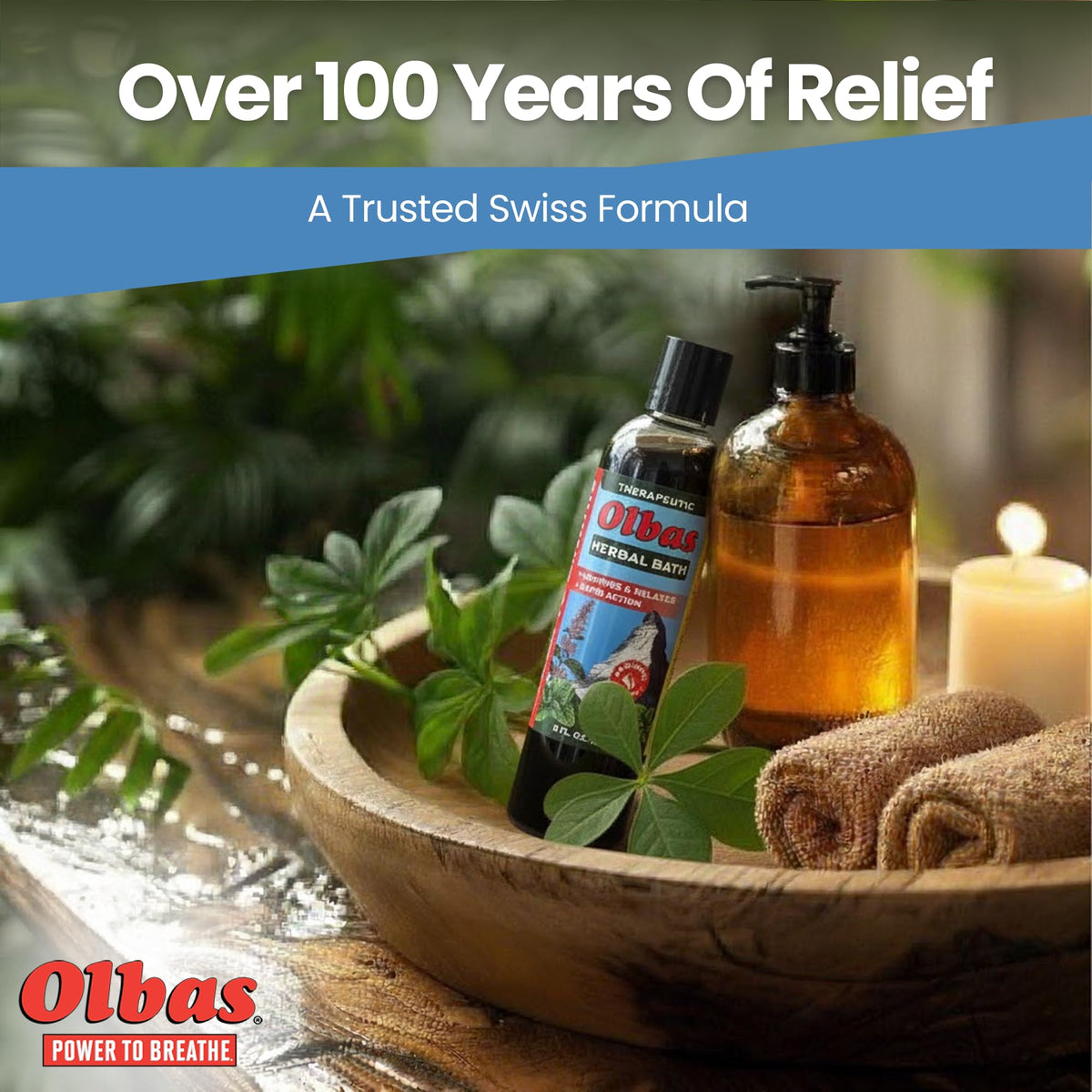 Olbas Herbal Bath with chlorophyll leaving a fresh feel after use.