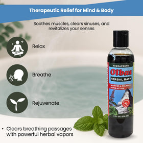 Olbas Herbal Bath foot spa setup for post-day relief.