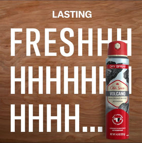 Old Spice 24/7 Freshness spray bottle for daily use.