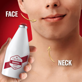 Creamy texture of Old Spice After Shave Lotion Original 100ml spreads smoothly and soothes irritation