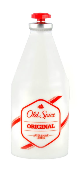 Old Spice after shave original bottle pour action for smooth post-shave skin
